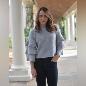 Endless Rose Light Gray Knit Top